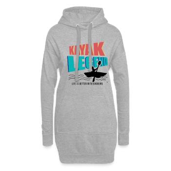 Kayak Legend Kayak Canoë Sports nautiques - Sweat-shirt à capuche long Femme - gris chiné - Devant