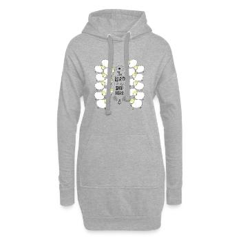 Le Seigneur est mon berger chrétien religieux - Sweat-shirt à capuche long Femme - gris chiné - Devant