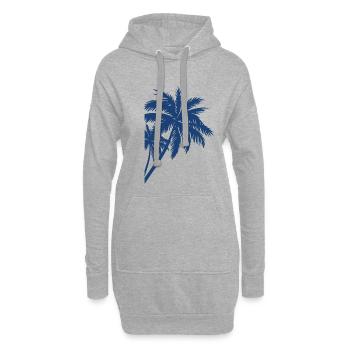 Palme Palm - Sweat-shirt à capuche long Femme - gris chiné - Devant