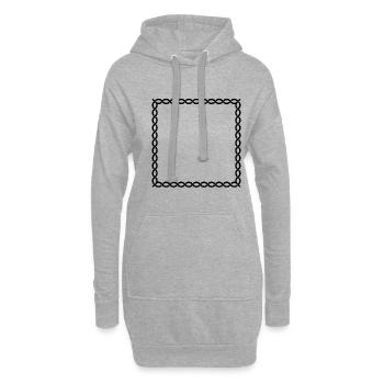 Cadre Vikings - Sweat-shirt à capuche long Femme - gris chiné - Devant
