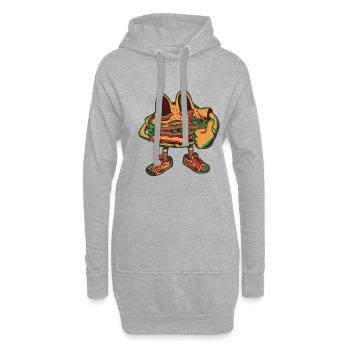 Sandwich Figur - Hoodie-Kleid - Grau meliert - Vorne