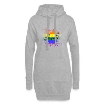 Pride Kleks LGBTQ - Hoodie-Kleid - Grau meliert - Vorne