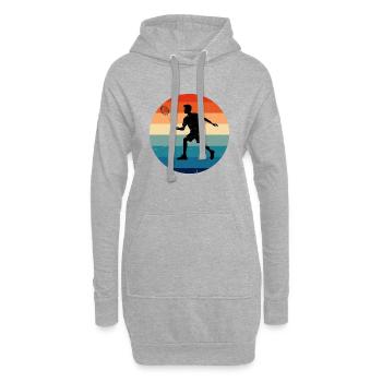 Joueurs de squash de badminton masculins badminton femmes - Sweat-shirt à capuche long Femme - gris chiné - Devant