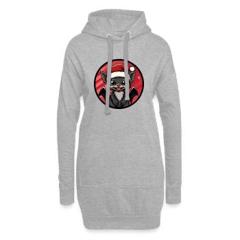 Fledermaus Weihnachten Tier - Hoodie-Kleid - Grau meliert - Vorne