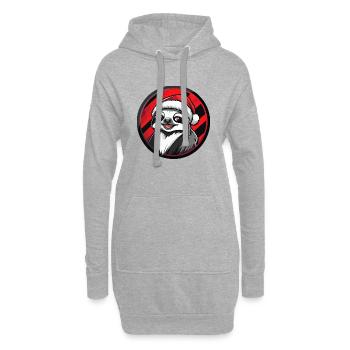 Animal de Noël paresseux - Sweat-shirt à capuche long Femme - gris chiné - Devant
