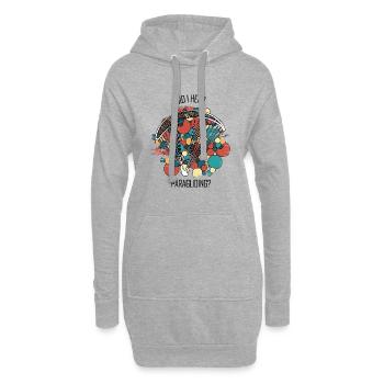 Paragliding Gleitschirm Paragleiter Paraglider - Hoodie-Kleid - Grau meliert - Vorne