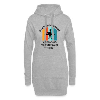 Kinésithérapeute cadeau humoristique disant drôle - Sweat-shirt à capuche long Femme - gris chiné - Devant