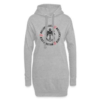 Majorque équipage ancre palmier - Sweat-shirt à capuche long Femme - gris chiné - Devant