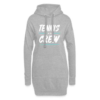 Équipe de tennis - Sweat-shirt à capuche long Femme - gris chiné - Devant