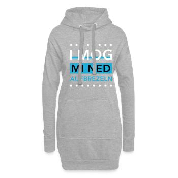 Bayer Dialekt Bayrisch Bierzelt Geschenk - Hoodie-Kleid - Grau meliert - Vorne