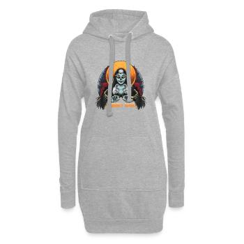 Halloween Pumpkin Horror - Hoodie Dress - heather grey - Front