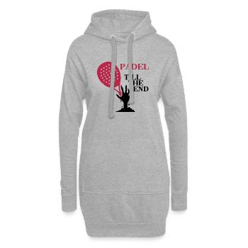Padel tennis padel légende padel paddle padel - Sweat-shirt à capuche long Femme - gris chiné - Devant