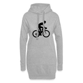 Vélo de route Cyclisme de route Vélo de route Vélo de route - Sweat-shirt à capuche long Femme - gris chiné - Devant