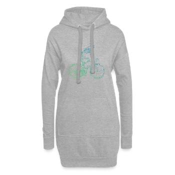 Cyclisme Cyclisme Vélo Homme - Sweat-shirt à capuche long Femme - gris chiné - Devant