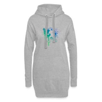 Squash Herren Damen Badmintonspieler Badminton - Hoodie-Kleid - Grau meliert - Vorne