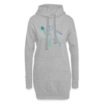 Joueurs de badminton Badminton femmes Badminton - Sweat-shirt à capuche long Femme - gris chiné - Devant