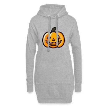 Icône d’Halloween citrouille - Sweat-shirt à capuche long Femme - gris chiné - Devant