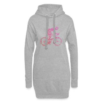 Vélo de route pour femmes Vélo de route Vélo de route pour hommes Vélo de route - Sweat-shirt à capuche long Femme - gris chiné - Devant