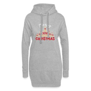 Christmas Santa Claus Gifts - Hoodie Dress - heather grey - Front