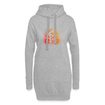 Radfahrer Mountainbike Damen Mtb Bike - Hoodie-Kleid - Grau meliert - Vorne