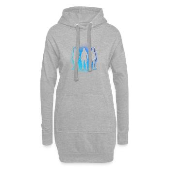 Climbing Kletterer Klettern Bouldern Bouldering - Hoodie-Kleid - Grau meliert - Vorne
