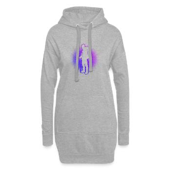 Escalade de bloc Grimpeuses Escalade - Sweat-shirt à capuche long Femme - gris chiné - Devant