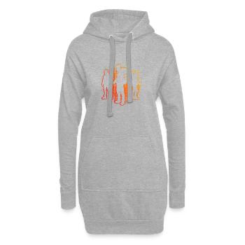 Bloc Escalade de bloc Grimpeur Escalade - Sweat-shirt à capuche long Femme - gris chiné - Devant