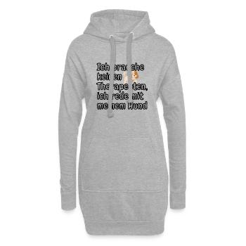 lustiges Spruch T-shirt – Dein Statement-Shirt - Hoodie-Kleid - Grau meliert - Vorne