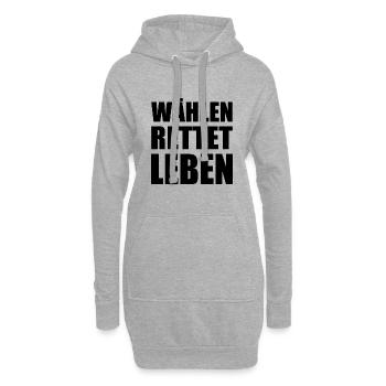 Voter sauve des vies - Sweat-shirt à capuche long Femme - gris chiné - Devant