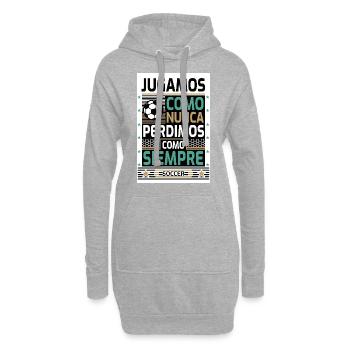 Wir spielen wie nie zuvor - Hoodie-Kleid - Grau meliert - Vorne