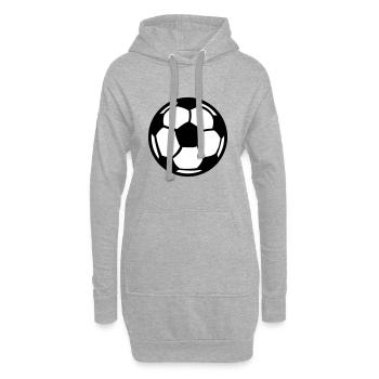 ballon de foot football 9 2 - Sweat-shirt à capuche long Femme - gris chiné - Devant