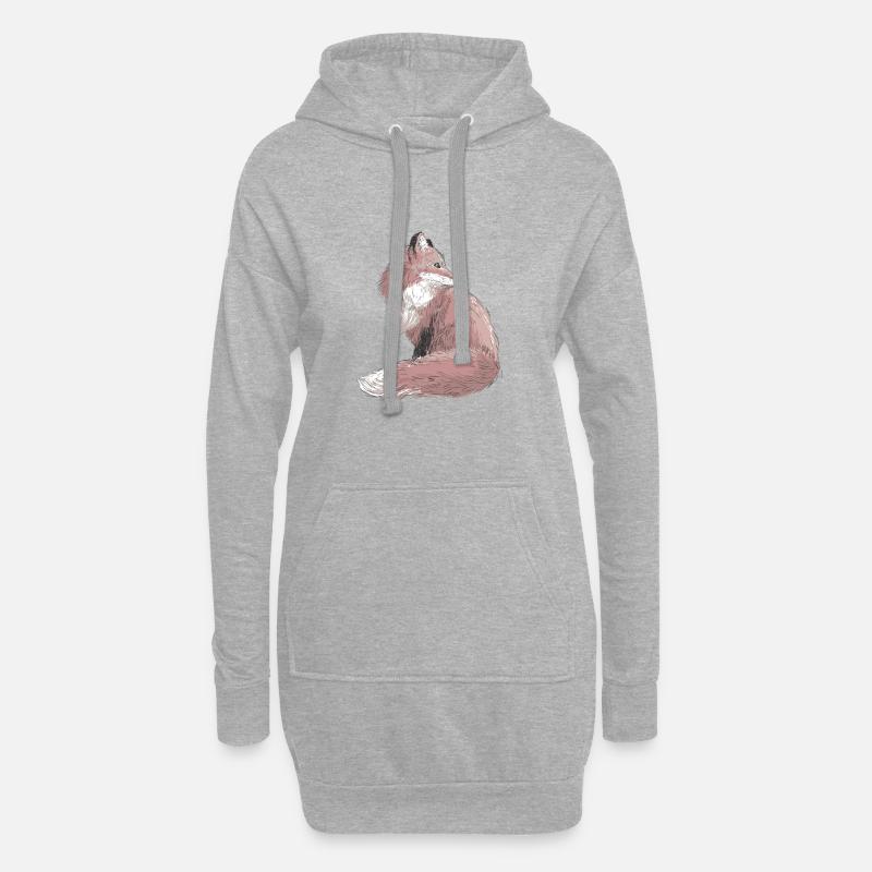 Fuchs - Hoodie-Kleid - Grau meliert