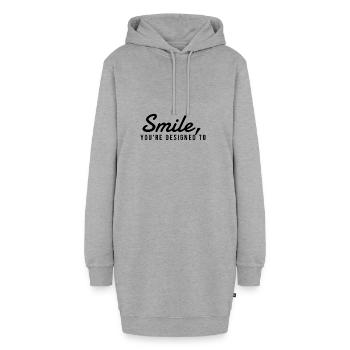 Né pour rire T-shirt - Sweat-shirt à capuche long Femme - gris chiné - Devant