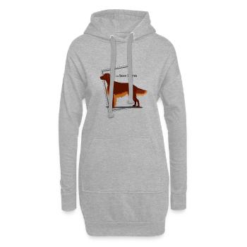 Der Irische Setter von IxCÖ - Hoodie-Kleid - Grau meliert - Vorne