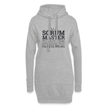 "Scrum Master" | Scrum Master - Hoodie-Kleid - Grau meliert - Vorne