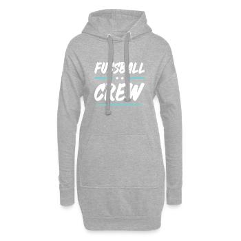 Équipe de football - Sweat-shirt à capuche long Femme - gris chiné - Devant