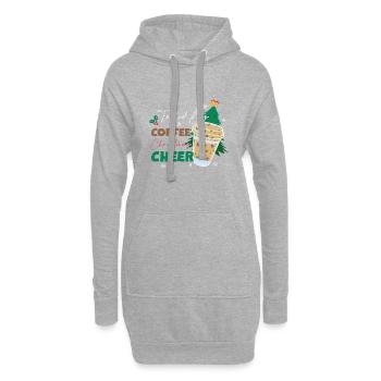 Cadeaux de Noël Noël - Sweat-shirt à capuche long Femme - gris chiné - Devant