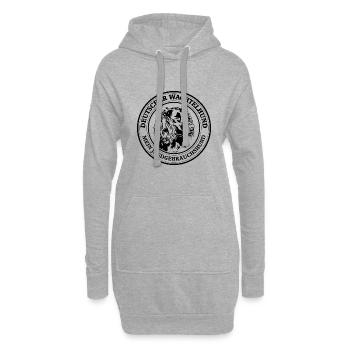 Deutscher Wachtelhund Jagdgebrauchshund Wilsigns - Hoodie-Kleid - Grau meliert - Vorne