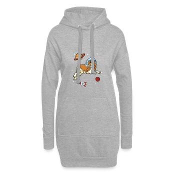 Cavalier King Charles Spaniel Chien Astronaute - Sweat-shirt à capuche long Femme - gris chiné - Devant