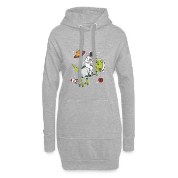 Astronaute Space Dinosaure T Rex Cadeau - Sweat-shirt à capuche long Femme - gris chiné - Devant