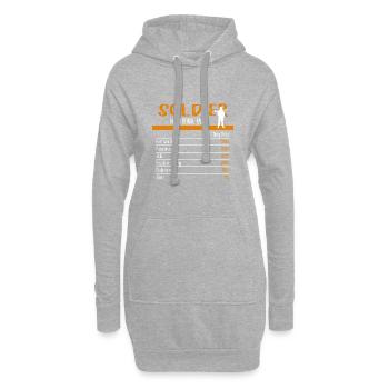 Ingrédients du soldat - Sweat-shirt à capuche long Femme - gris chiné - Devant
