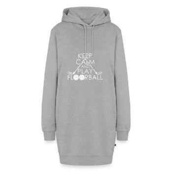 Restez calme et jouez au Floorball Floorball - Sweat-shirt à capuche long Femme - gris chiné - Devant