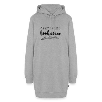Bookworm - rat de bibliothèque - Sweat-shirt à capuche long Femme - gris chiné - Devant