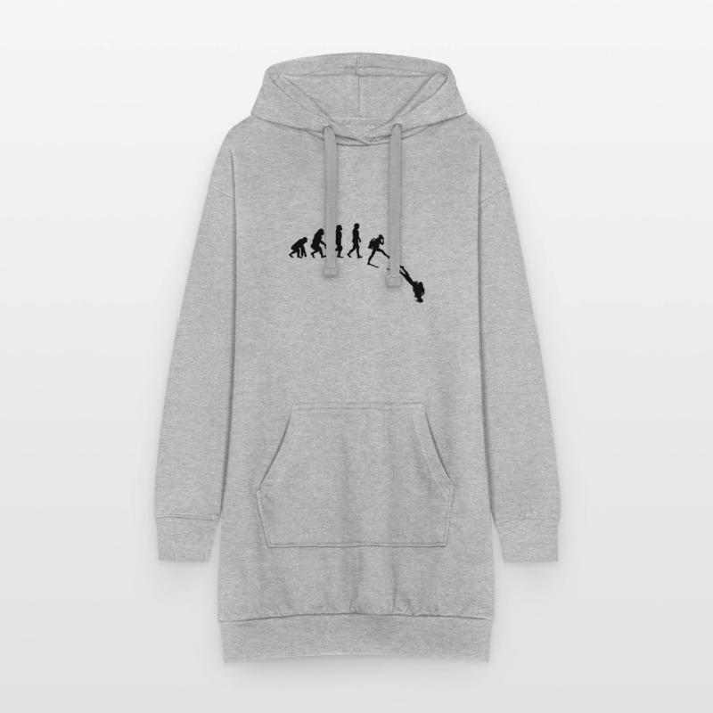 Idée cadeau plongée plongée évolution Sweat-shirt à capuche long Femme