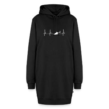 Shark ECG - Sweat-shirt à capuche long Femme - noir - Devant