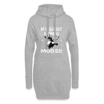 Spirit Animal Moose - Sweat-shirt à capuche long Femme - gris chiné - Devant