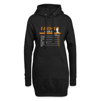 Ingrédients fermiers - Sweat-shirt à capuche long Femme - noir - Devant