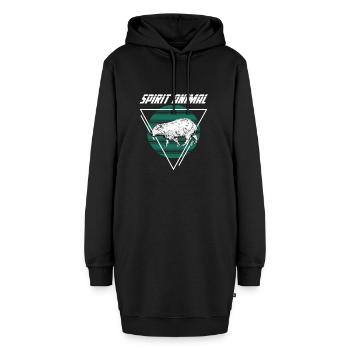Capybara - Hoodie-Kleid - Schwarz - Vorne