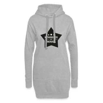 Mitarbeiter des Monats - Hoodie-Kleid - Grau meliert - Vorne