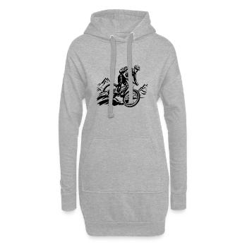 Mountainbiker Mountainbike - Hoodie-Kleid - Grau meliert - Vorne